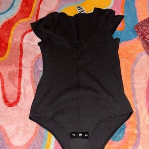 Bow tie body suit urban out fitters